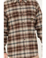 Hawx Men's Plaid Button-Down Flannel Work Shirt