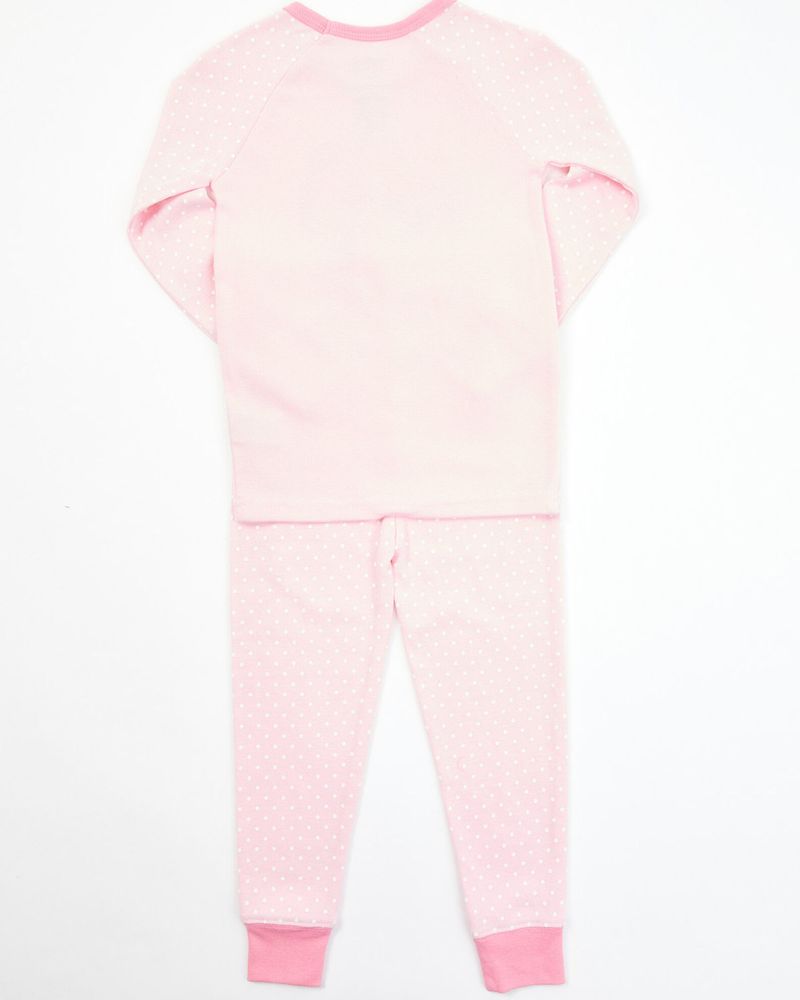 John Deere Toddler Girls' Pink Polka Dot & White Horses Pajamas Set
