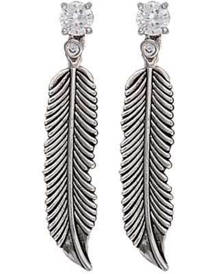 Montana Silversmiths Women's Feather Stud Earrings