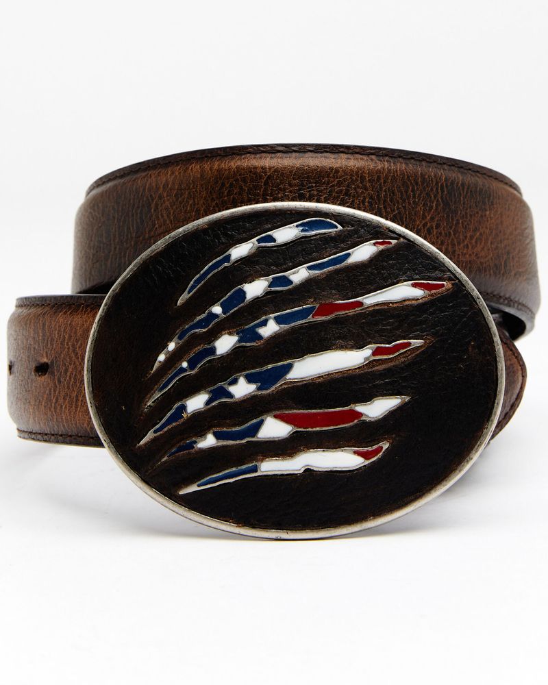 Cody James Men's American Flag Leather Belt