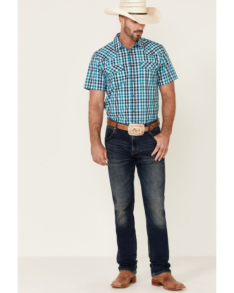 Gibson Men's Montage Plaid Short Sleeve Snap Western Shirt