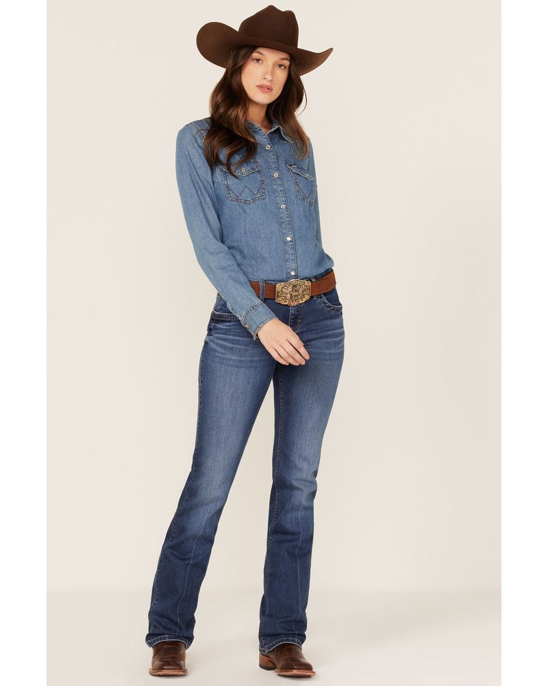 Mid Rise Baby Boot Jeans