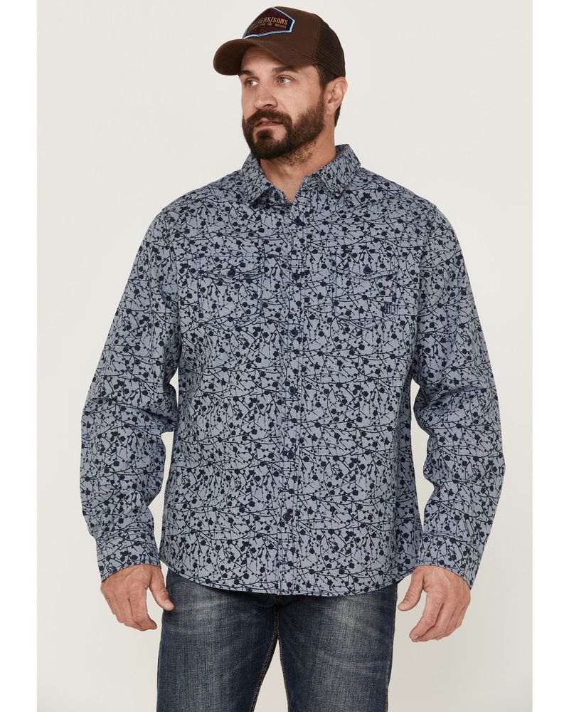 Brothers & Sons Men's All-Over Print Long Sleeve Button-Down Western Shirt