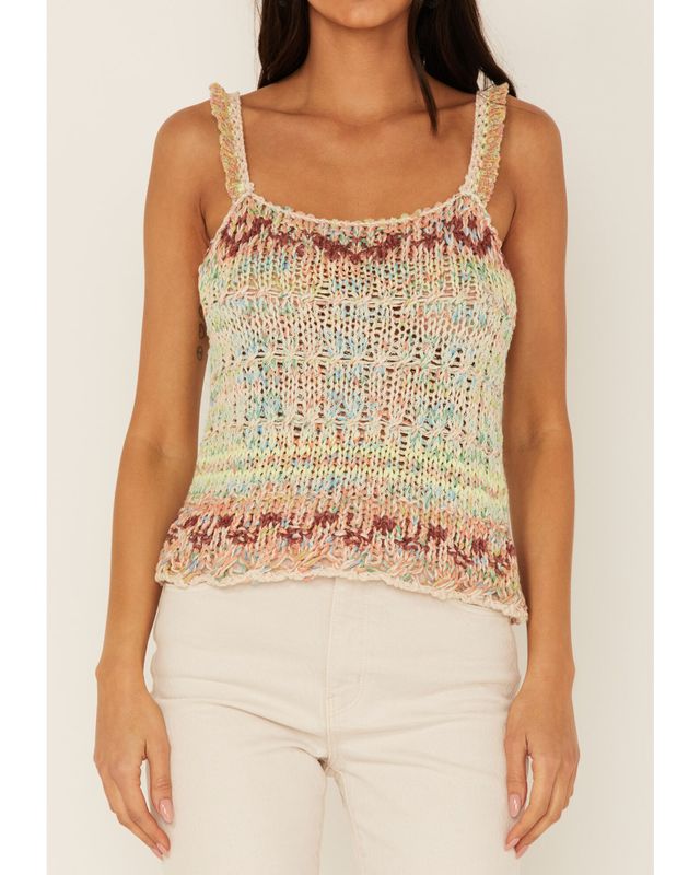 Free People Women's High Tide Cable Knit Sweater Tank