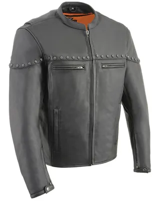 Milwaukee Leather Men's The Skelly Racer Leather Motorcycle Jacket - 5X