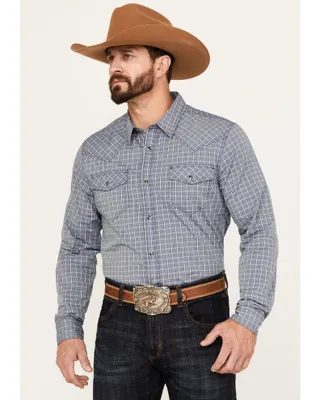 Cody James Men's Trainer Plaid Print Long Sleeve Snap Western Shirt - Big