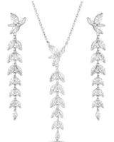 Montana Silversmiths Women's Woodbine Falls Crystal Jewelry Earrings & Necklace Set