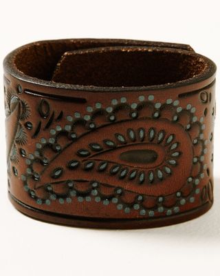 Shyanne Women's Tooled Paisley Leather Bracelet