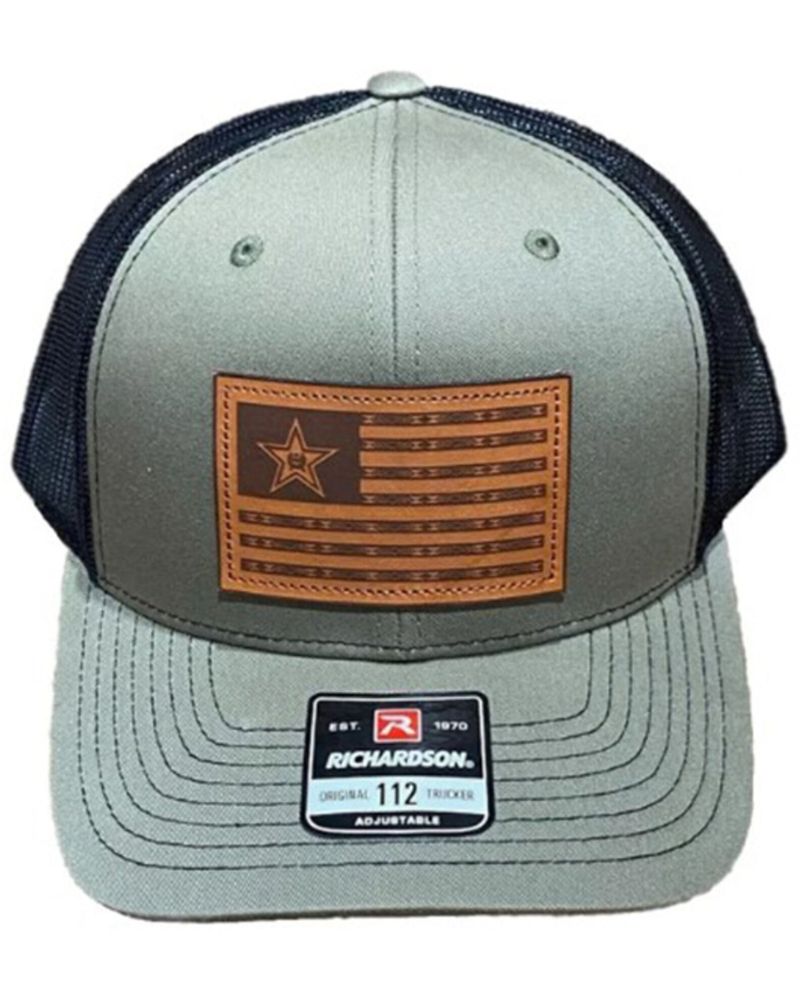 Cinch Leather Patch Cap- Grey