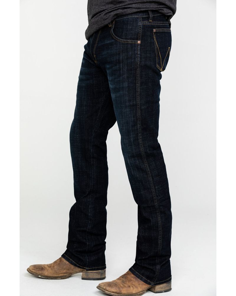 Wrangler Retro Men's Merriam Dark Wash Stretch Slim Bootcut Jeans