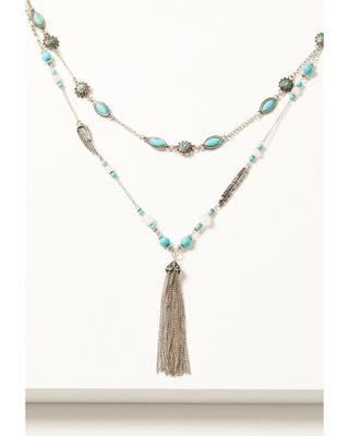 Shyanne Women's Prism Skies Rose Quartz & Turquoise Layered Necklace