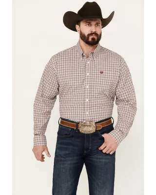 Cinch Men's Plaid Print Long Sleeve Button Down Western Shirt