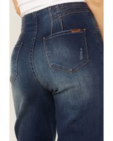 Rock & Roll Denim Women's Palazzo Seamed Front Flare Jeans