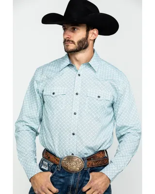 Cody James Men's Rosarito Floral Geo Print Long Sleeve Western Shirt