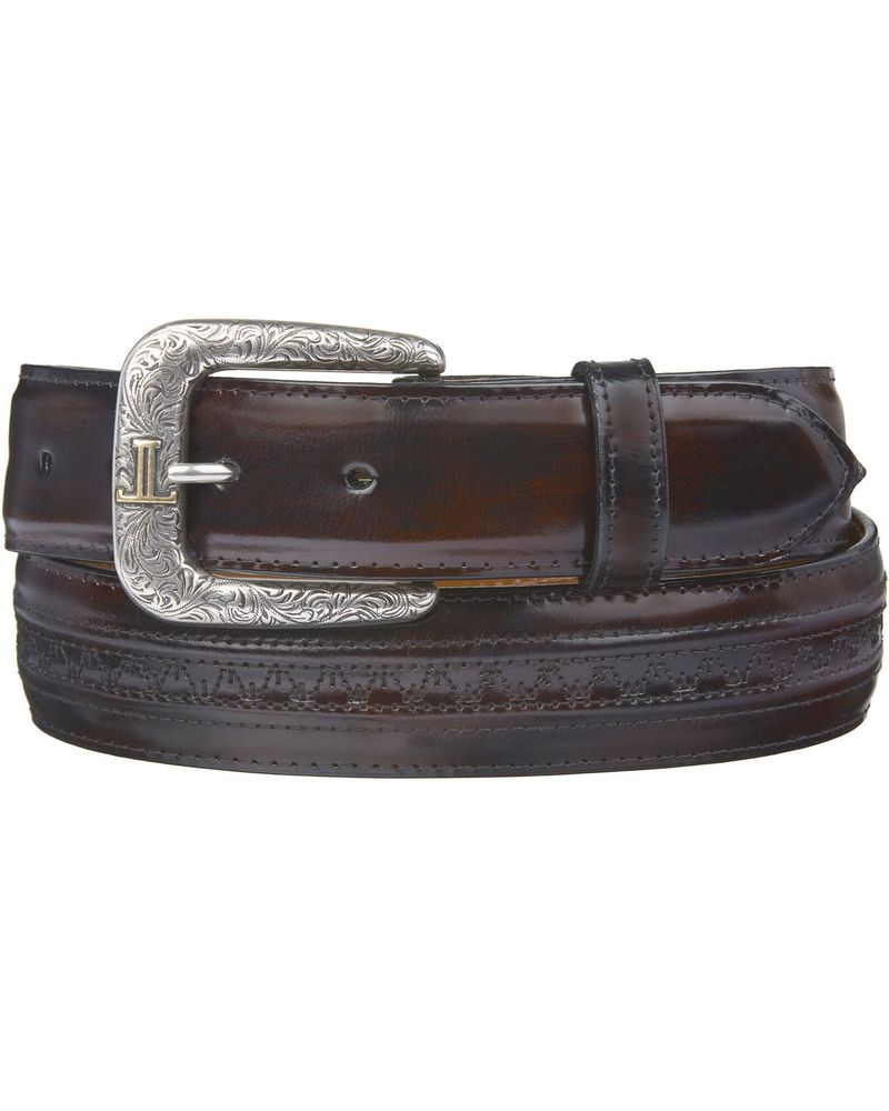 Lucchese Men's Black Full Quill Ostrich Leather Belt