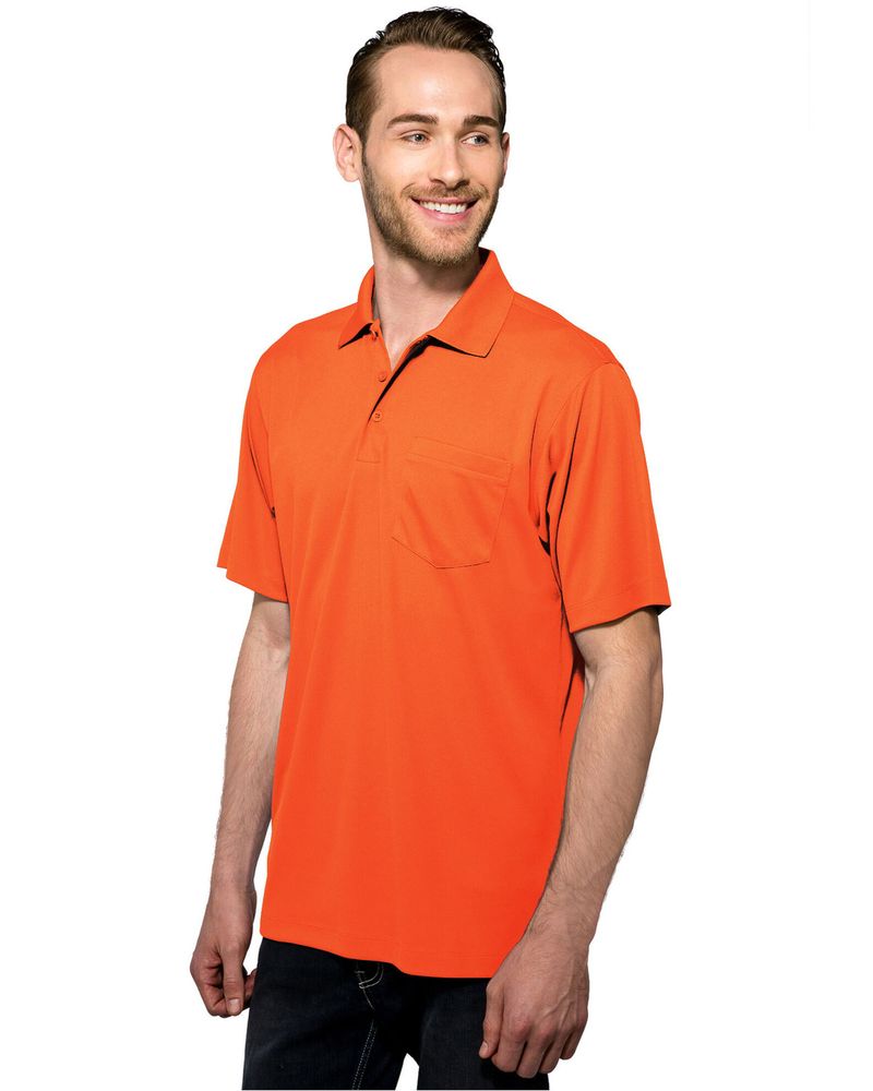 Tri-Mountain Men's Osha Orange 2X Vital Pocket Polo Shirt - Big