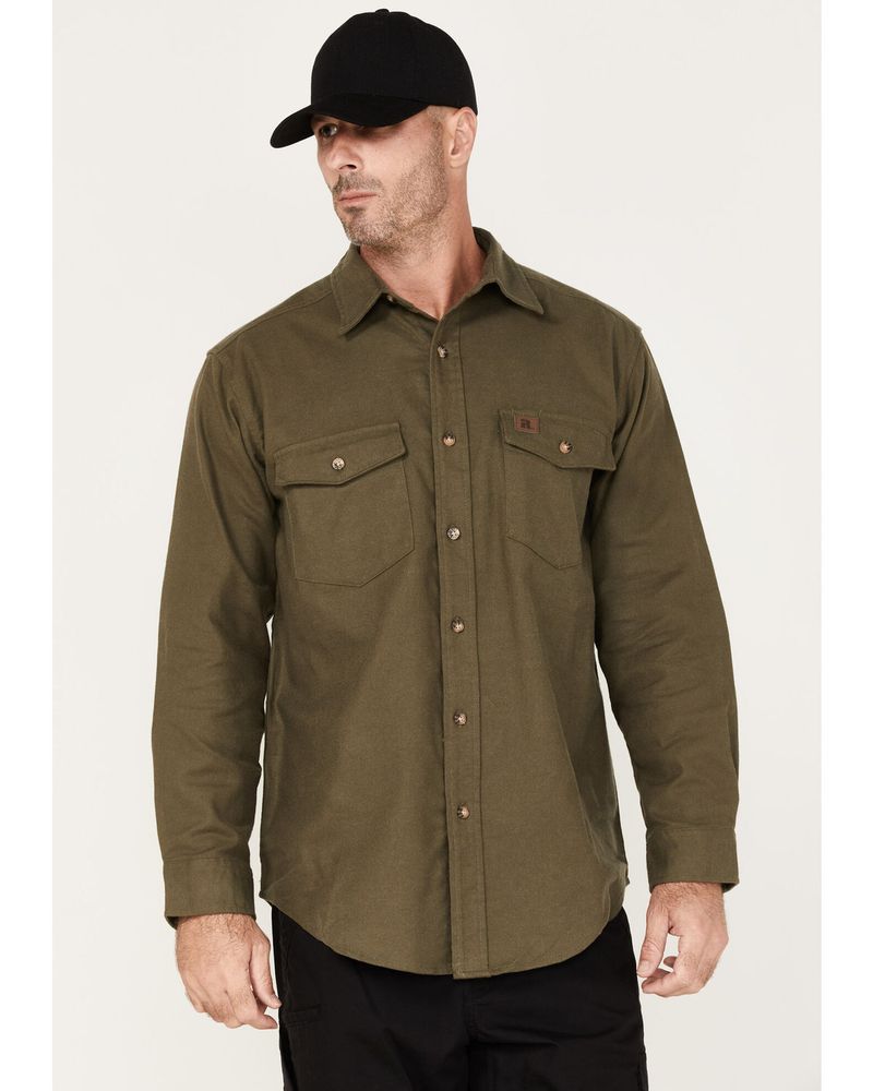 Wrangler® RIGGS Workwear® Long Sleeve Button Down Solid Twill Work