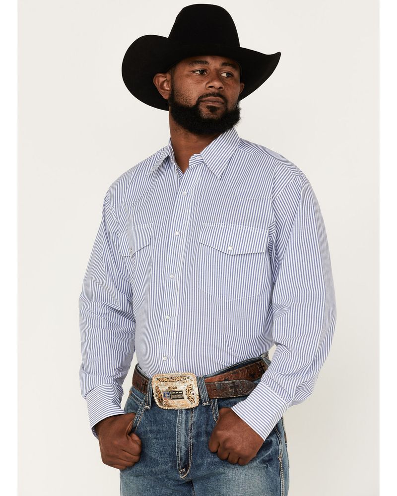Wrangler Men's Stripe Print Long Sleeve Snap Western Shirt - Big & Tall |  Alexandria Mall