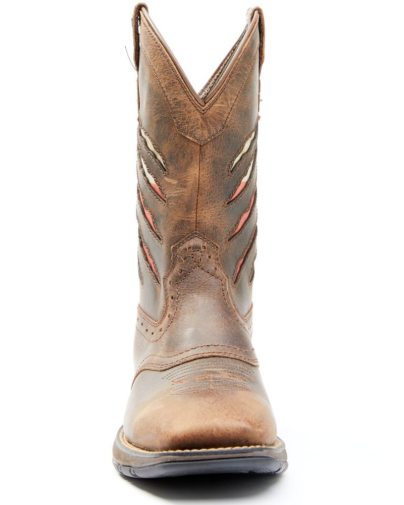 Brothers & Sons Men's Texas Flag Lite Western Performance Boots - Broad Square Toe