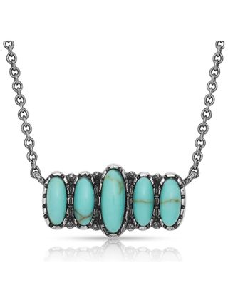 Montana Silversmiths Women's Turquoise Quint Bar Necklace