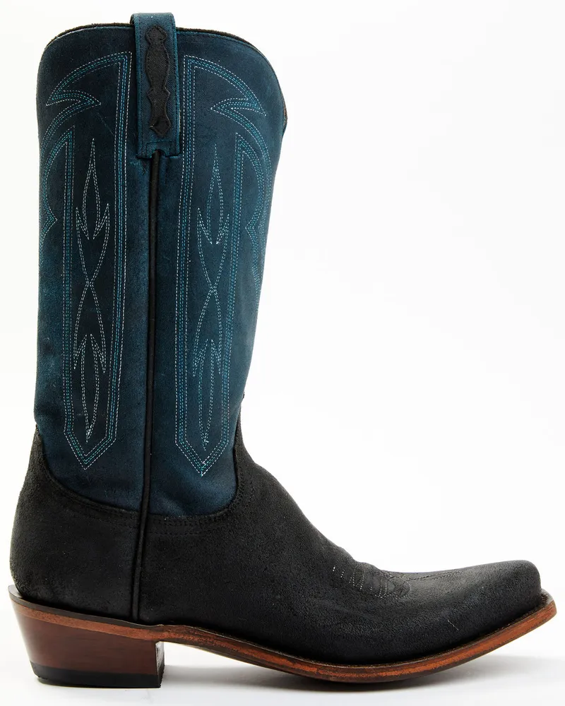 Lucchese Men's Two-Tone Roughout Western Boots - Square Toe