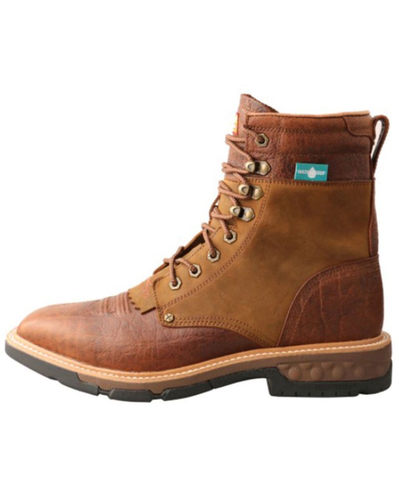 Twisted X Men's Cellstretch 8" Lacer Waterproof Leather Work Boots - Broad Square Toe