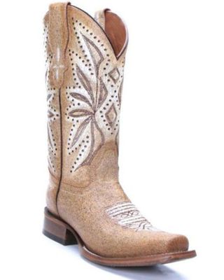 Circle G Women's Straw Laser & Embroidery Western Boots - Square Toe