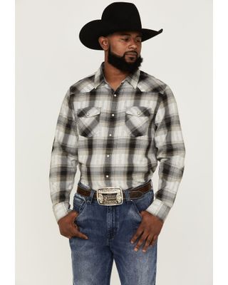 Flag & Anthem Men's Desert Son Gilbert Vintage Large Plaid Print Long Sleeve Snap Western Shirt