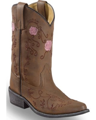 Shyanne Girls' Floral Embroidered Western Boots - Pointed Toe