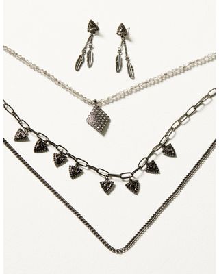 Shyanne Women's Enchanted Forest Diamond Chain Necklace & Earrings Set