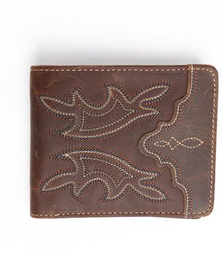 Cody James Men's Stitched Bi-Fold Leather Wallet