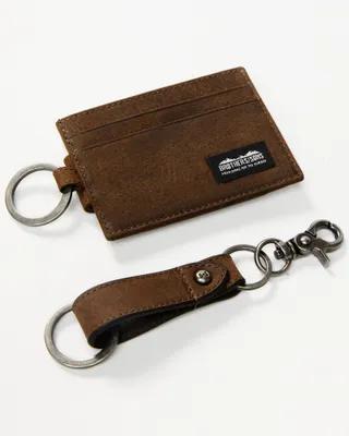 Brothers & Sons Men's Brown Key Chain & Wallet