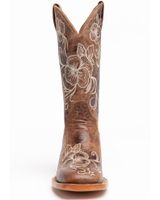 Shyanne Women's Lasy Floral Embroidered Western Boots - Broad Square Toe