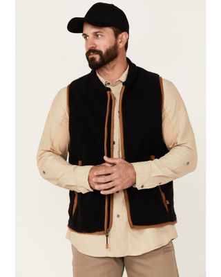 Carhartt Men's Black Relaxed Fit Zip-Front Fleece Vest