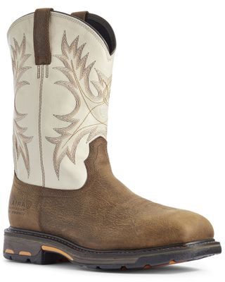 Ariat Men's Cream Workhog Western Work Boots - Composite Toe