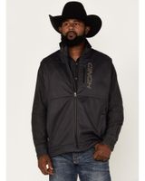 Cinch Men's Solid Windproof Zip-Front Softshell Vest
