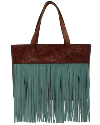 Ariat Women's Claire Western Fringe Concealed Carry Leather Tote