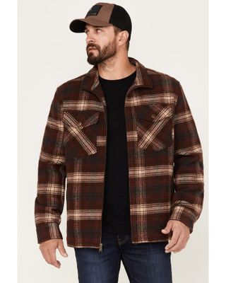 Powder River Outfitters Men's Plaid Print Full-Zip Wool Jacket