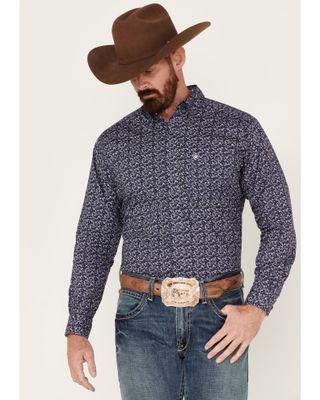 Ariat Men's Trailblazer Floral Stretch Long Sleeve Button Down Western Shirt