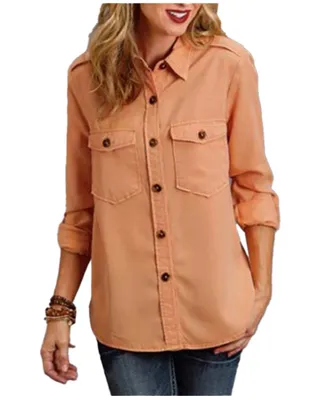 Stetson Women's Lyocell Button-Front Shirt Jacket