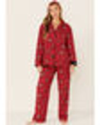 PJ Salvage Women's Scarf Print Pajama Set