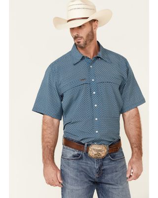 Panhandle Men's Performance Arrow Geo Print Short Sleeve Button Down Western Shirt