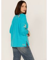 Johnny Was Women's Embroidered Mariposa Blouse