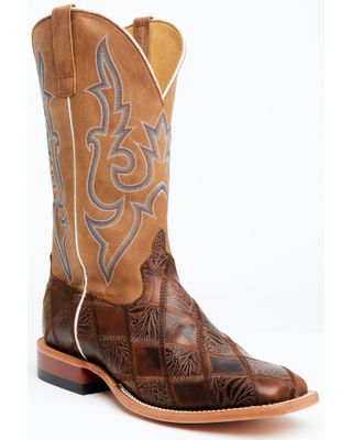 Horse Power Men's Patchwork Western Boots - Broad Square Toe