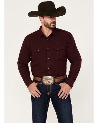 Blue Ranchwear Men's Herringbone Long Sleeve Western Snap Shirt