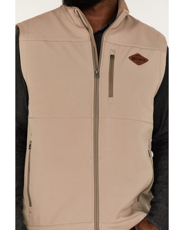 Cinch Men's Herringbone Concealed Carry Zip-Front Softshell Vest