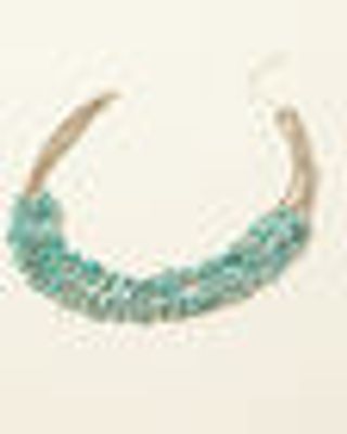 Shyanne Women's Bella Grace Multi Strand Turquoise Stone Bib Necklace