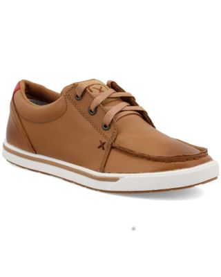 Twisted X Women's Burnished Leather Lace-Up Shoes - Moc Toe