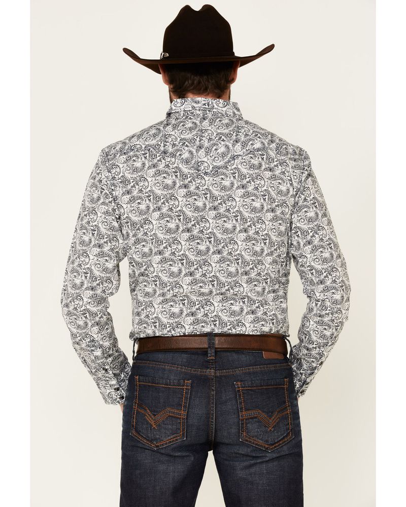 Moonshine Spirit Men's Ricochet Paisley Print Long Sleeve Snap Western Shirt