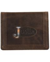 Justin Men's Brown Front Pocket Serape Bifold Wallet